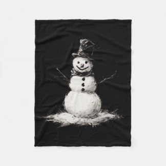 Snowman fleece blanket