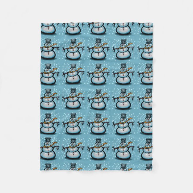 Snowman Fleece Blanket (Front)