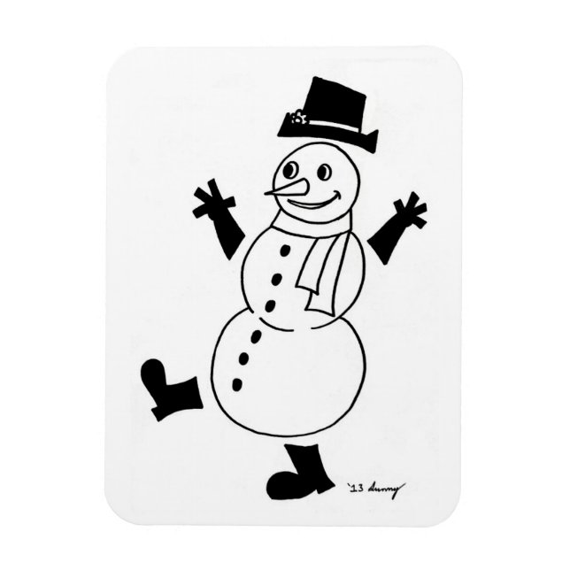 Snowman Flexible Magnet (Vertical)