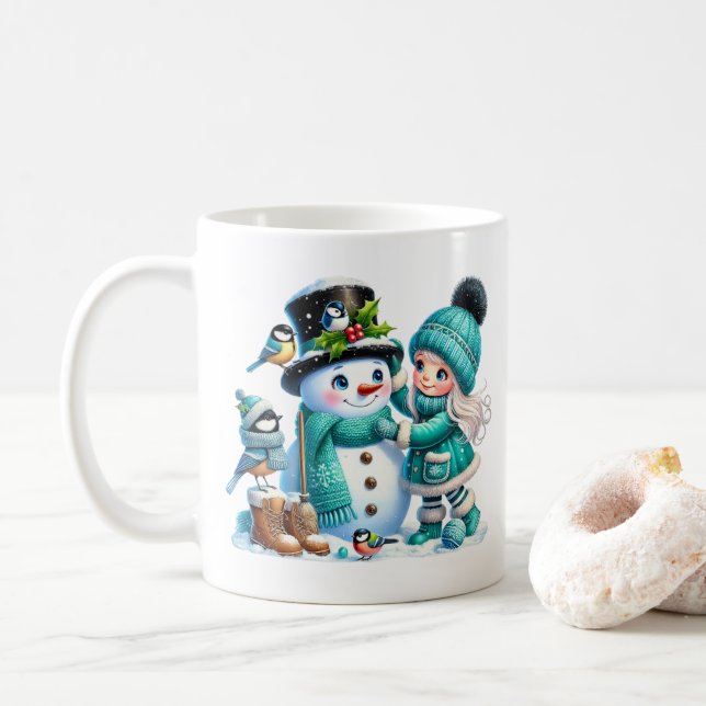 Snowman & Friends Coffee Mug (With Donut)