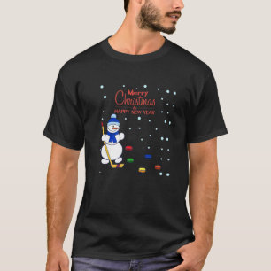 Snowman From Hockey Christmas Xmas Gifts Men Women T-Shirt