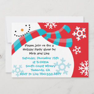 Snowman Fun - Christmas Invitations