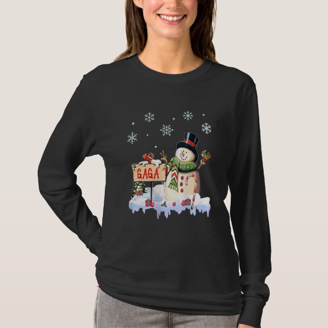 Snowman Gaga Freeze Christmas Party Xmas T-Shirt (Front)