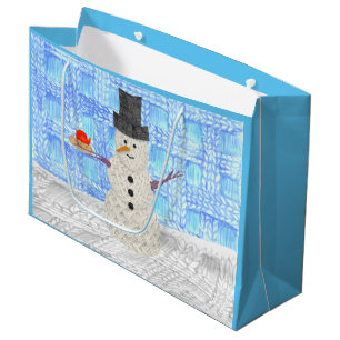 Snowman gift bag