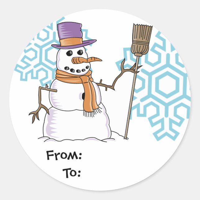 Snowman Gift Stickers (Front)