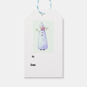 snowman gift tag
