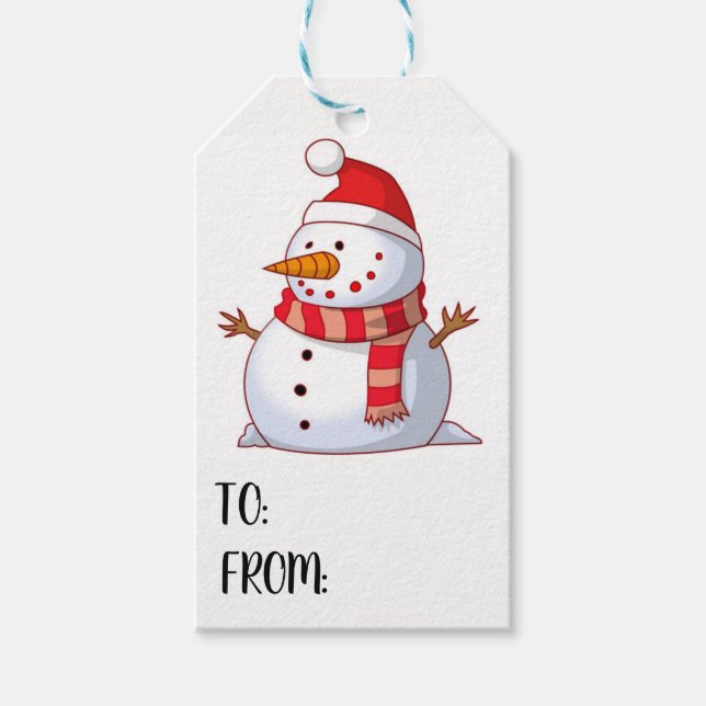Snowman Gift Tag 2 (Front)