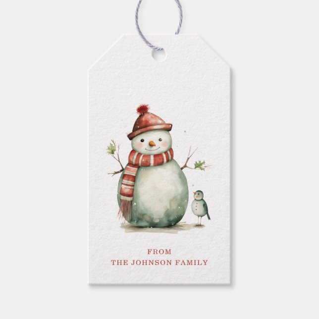 Snowman Gift Tags (Front)