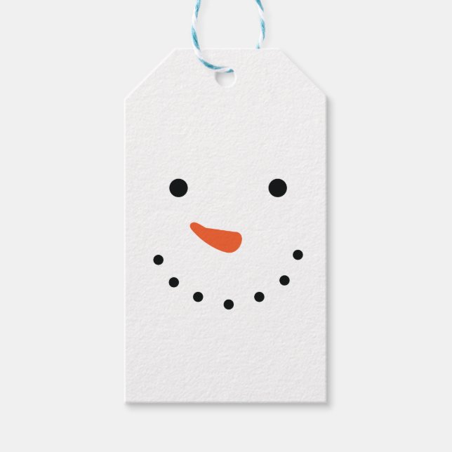 Snowman Gift Tags Christmas Present Labels  (Front)