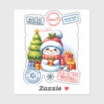 Snowman & Gifts Christmas Stickers<br><div class="desc">Bright and cheerful Christmas stickers showcase a loveable snowman wearing a cosy scarf and hat,  surrounded by colourful presents and a festive tree. Each sticker carries playful messages that evoke the warmth of holiday spirit and joyful anticipation.</div>