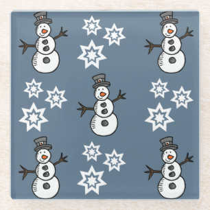 Snowman Glass Coaster