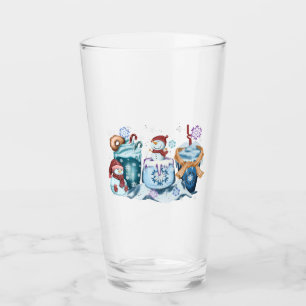 Snowman Glass Cup