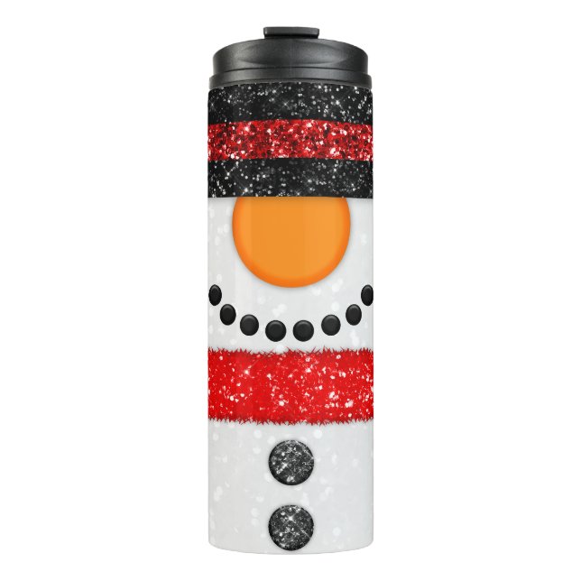 Snowman  Glitter Tumbler (Front)