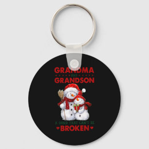 Snowman Grandma And Grandson A Bond That Can't Be Key Ring