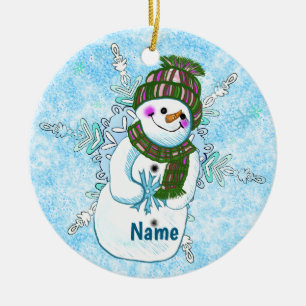 Snowman Granny ornament