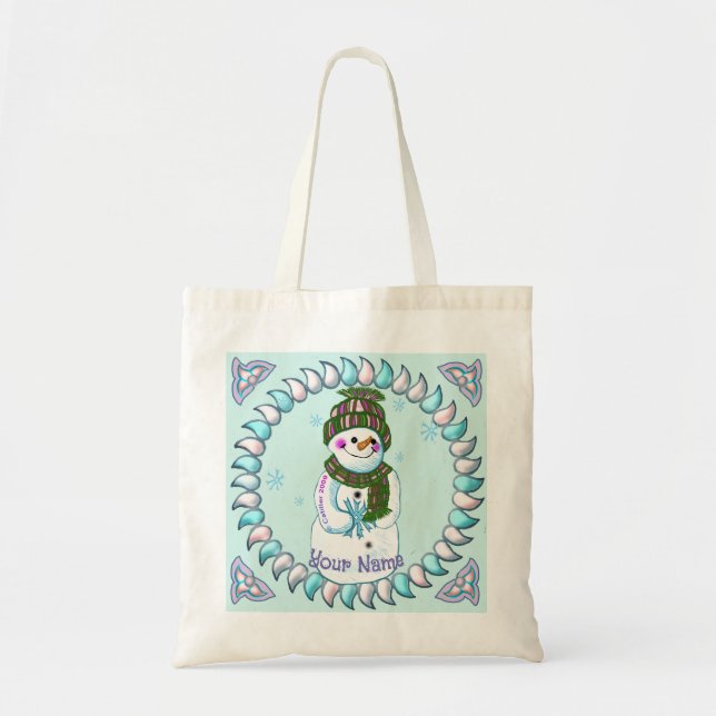 Snowman Granny tote bags (Front)