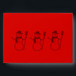 snowman graphic design red christmas envelope<br><div class="desc">This very modern and minimalist graphic design will suite everyone who wants to send an original envelope along with the matching Christmas card to loved ones, friends and colleagues, but who also want to leave the traditional behind. This Christmas snowman image with it’s festive colours makes the perfect red greeting...</div>