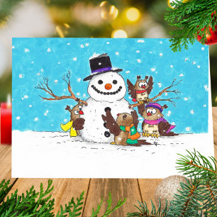 SNOWMAN greeting card by Nicole Janes