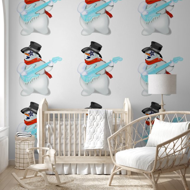 Snowman Guitar Player Funny Wallpaper (Kids)
