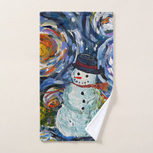 Snowman Hand Towel