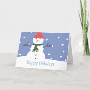 Snowman Happy Holidays Holiday Card