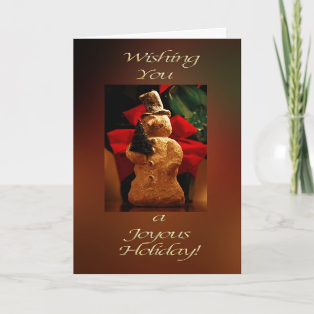 Snowman Happy Holidays Holiday Card (Front)