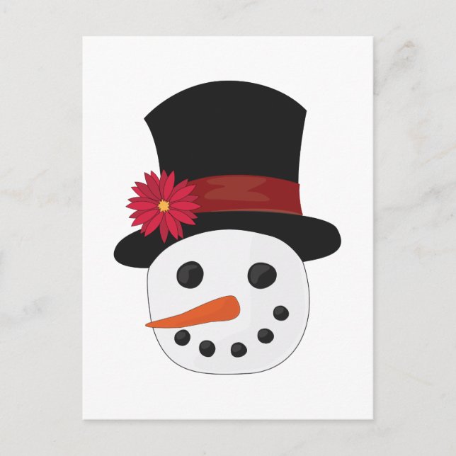 Snowman Head Postcard (Front)