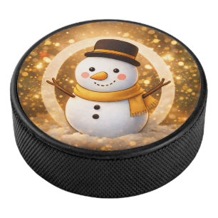 Snowman Hockey Puck
