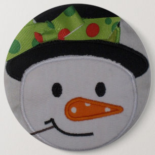 Snowman Holiday 6 Cm Round Badge