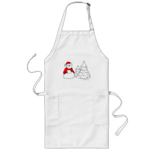 Snowman Holiday Apron