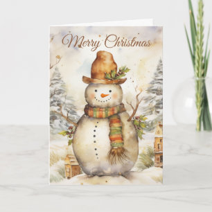 Snowman Holiday Card