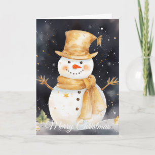 Snowman Holiday Card
