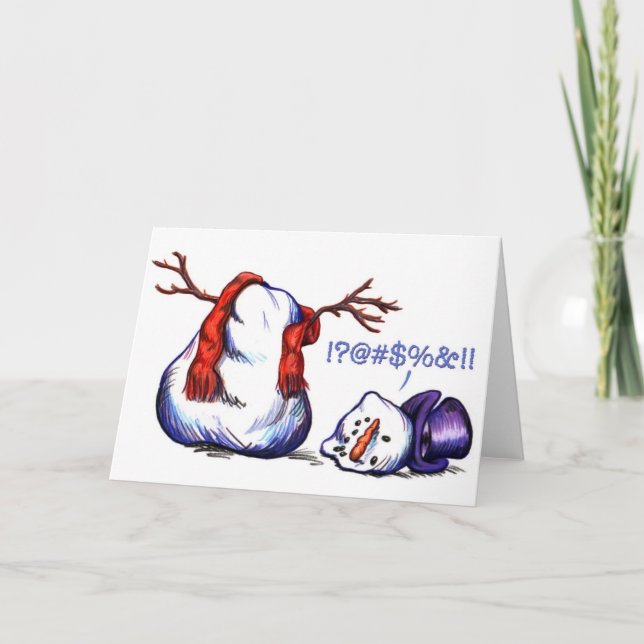 Snowman Holiday Card (Front)