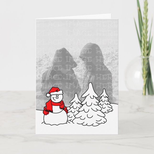 Snowman Holiday Card Template (Front)