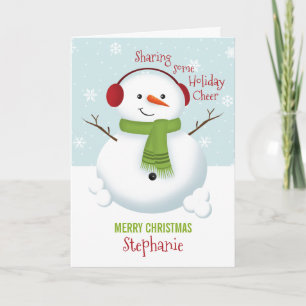 Snowman Holiday Cheer Card