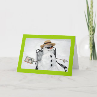 Snowman Holiday Dreams Card
