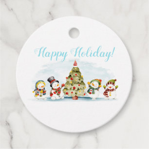Snowman Holiday Favour Tags