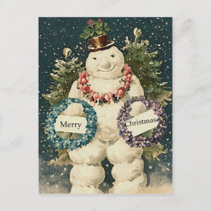 Snowman Holiday Greetings Postcard
