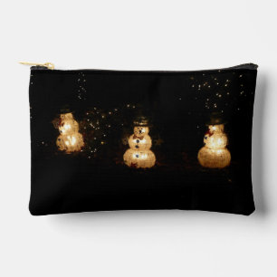Snowman Holiday Light Display Accessory Pouch