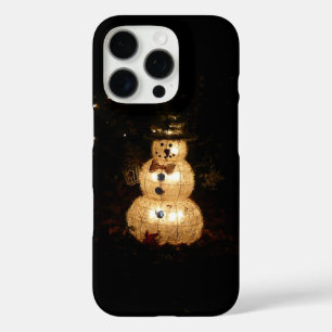 Snowman Holiday Light Display iPhone 16 Pro Case