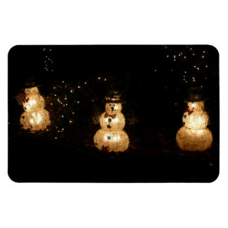 Snowman Holiday Light Display Magnet