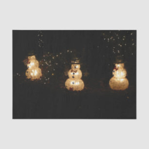 Snowman Holiday Light Display Tissue Paper