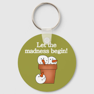 Snowman Holiday Madness T-shirts and Gifts Key Ring