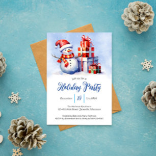 Snowman Holiday Party Invitation