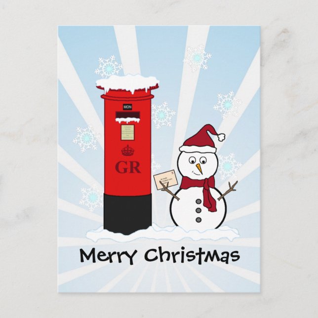 Snowman Holiday Postcard (Front)