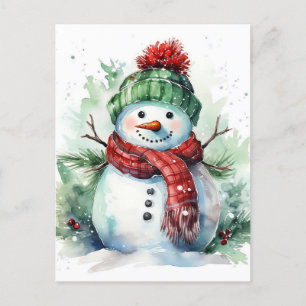 Snowman Holiday Postcard