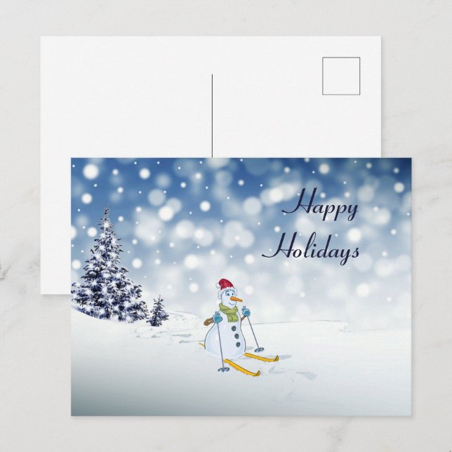 Snowman Holiday Postcard (Front/Back)