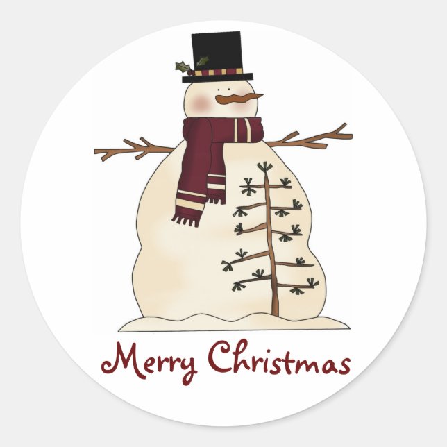 Snowman Holiday Stickers (Front)