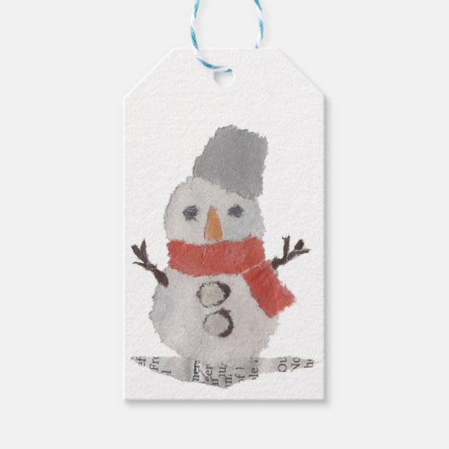 Snowman, Holidays, Christmas, Whimsical Gift Tags (Front)