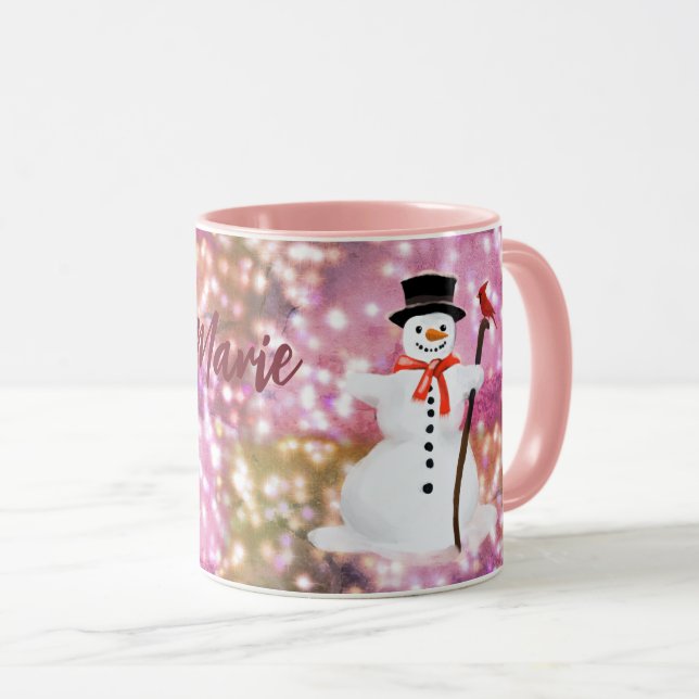 Snowman Hot chocolate Mug (Front Right)